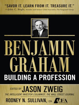 cover image of Benjamin Graham, Building a Profession